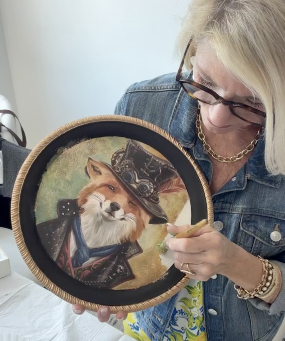 How to Decoupage, Paint &amp; Bedazzle a Decorative Tray