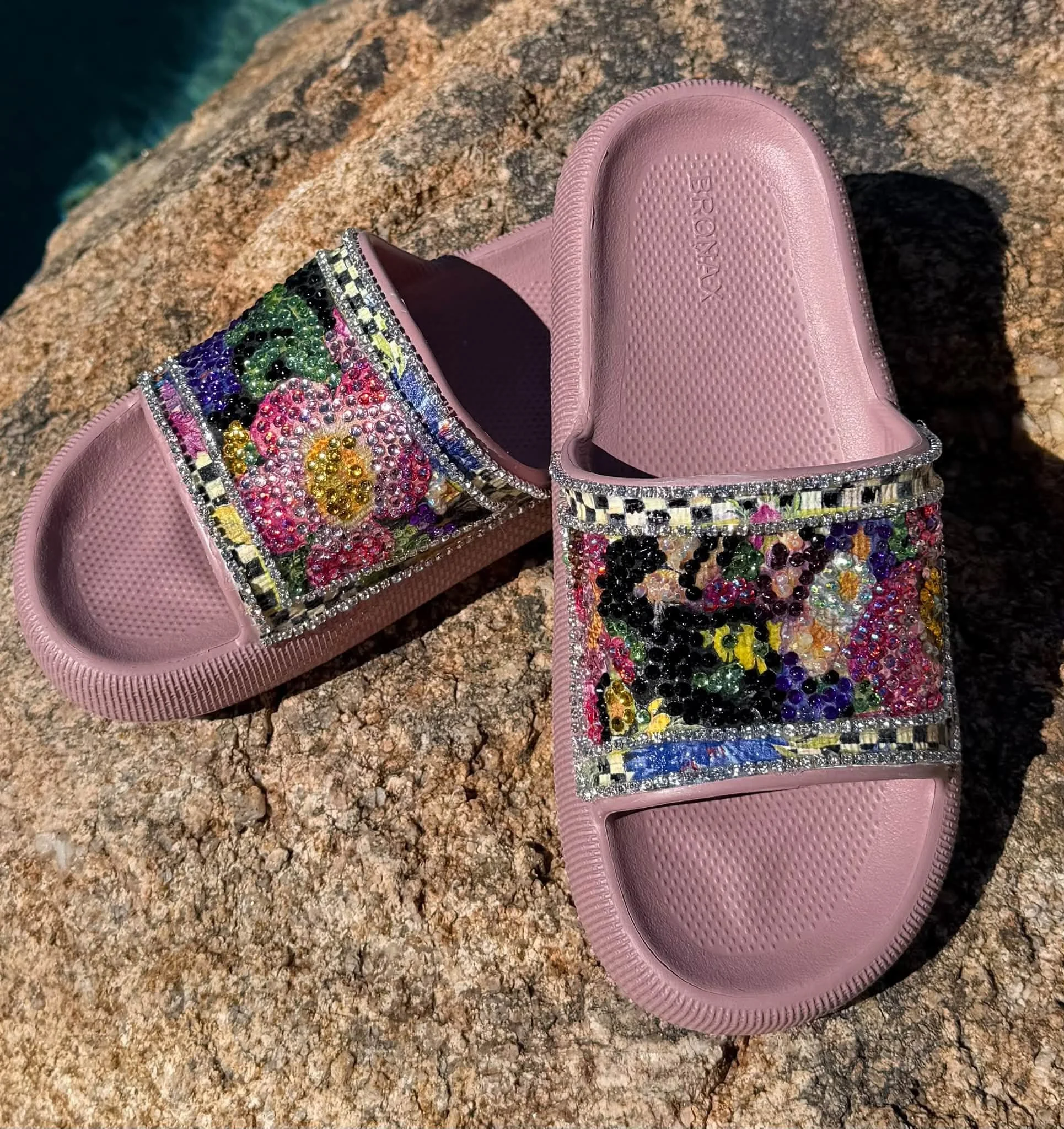 Designer-Inspired Bedazzled Slippers