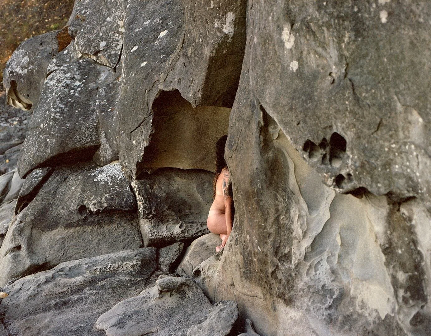 Tan lines and sand stone caves // 120mm film