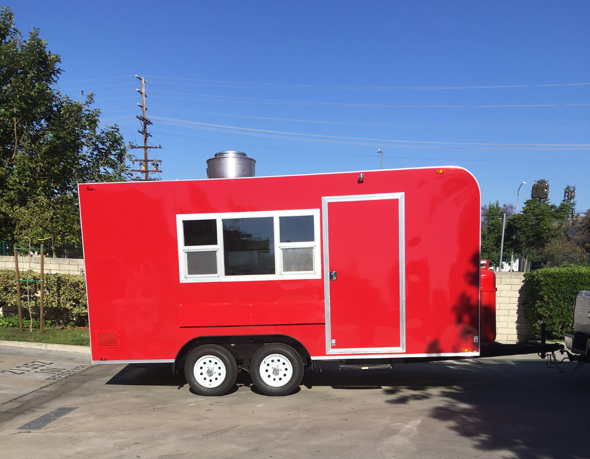 16’ Red Concession Trailer for Rent