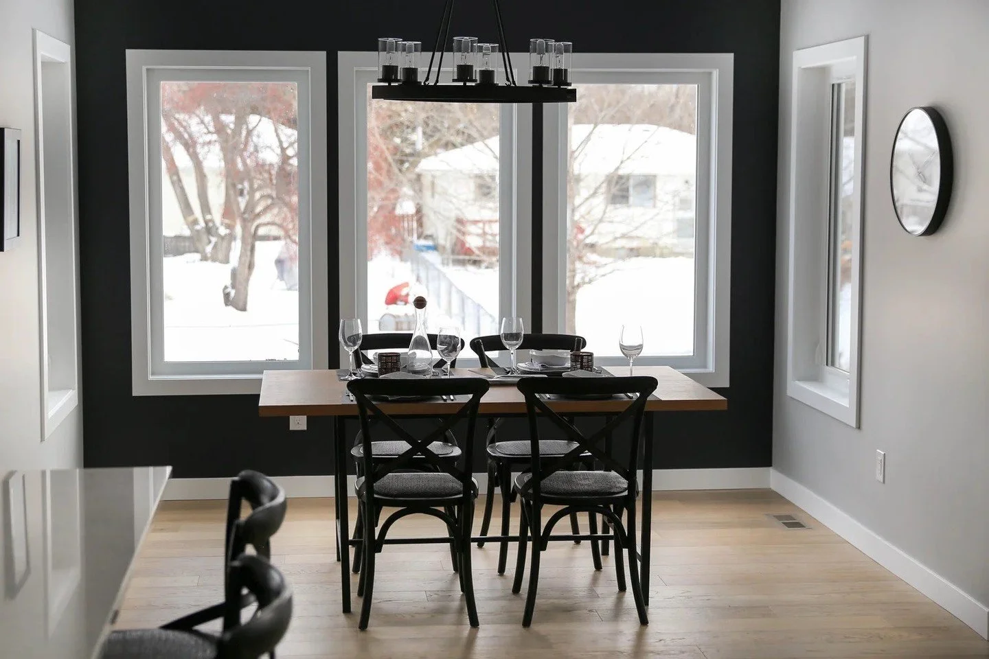 Connected to the rest of the home with an open-concept layout, yet tucked into a nook with large windows, this dining room is the perfect spot for family dinners, small celebrations or dinner parties with friends. ⁠
⁠
What&rsquo;s your favourite meal