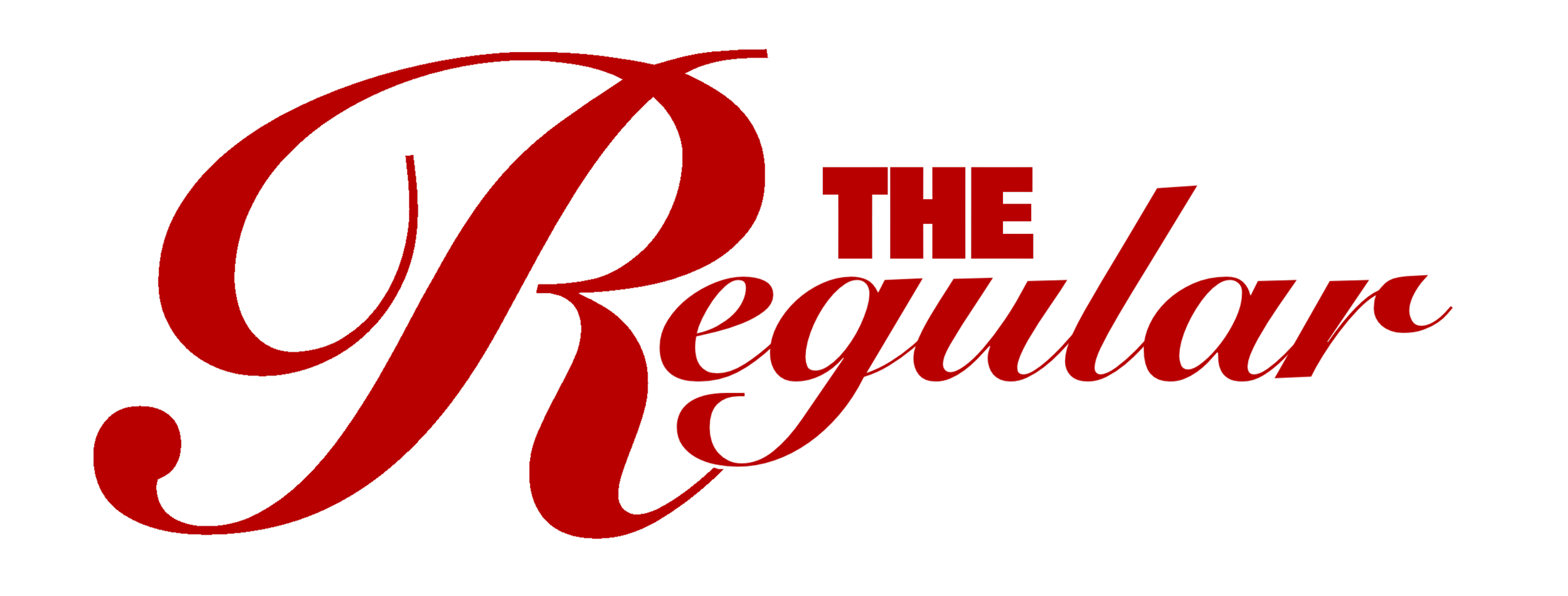 Logo for the movie 'The Regular', featuring stylized red text on a black background.