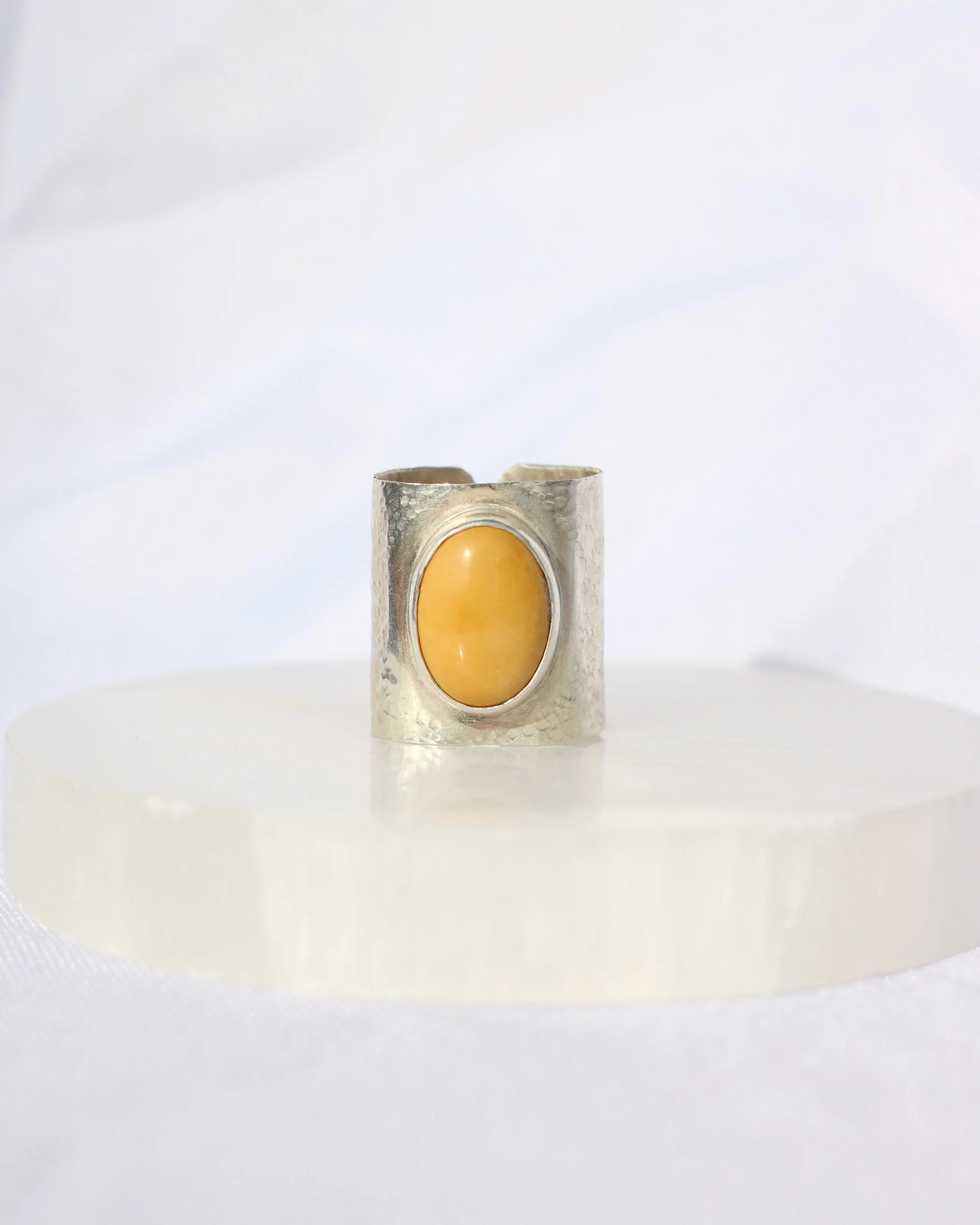 yellow jasper hair cuff