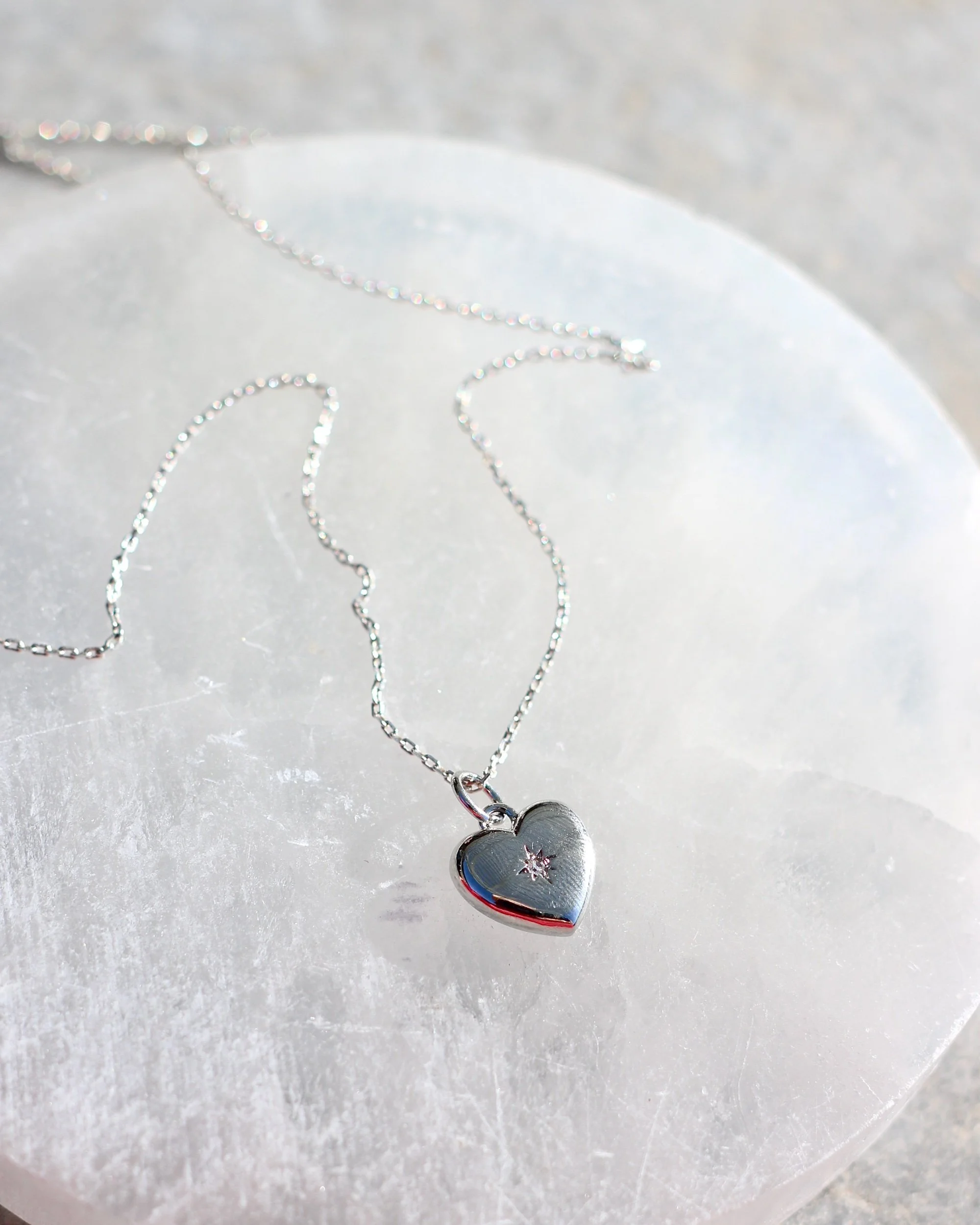 gemma necklace in silver