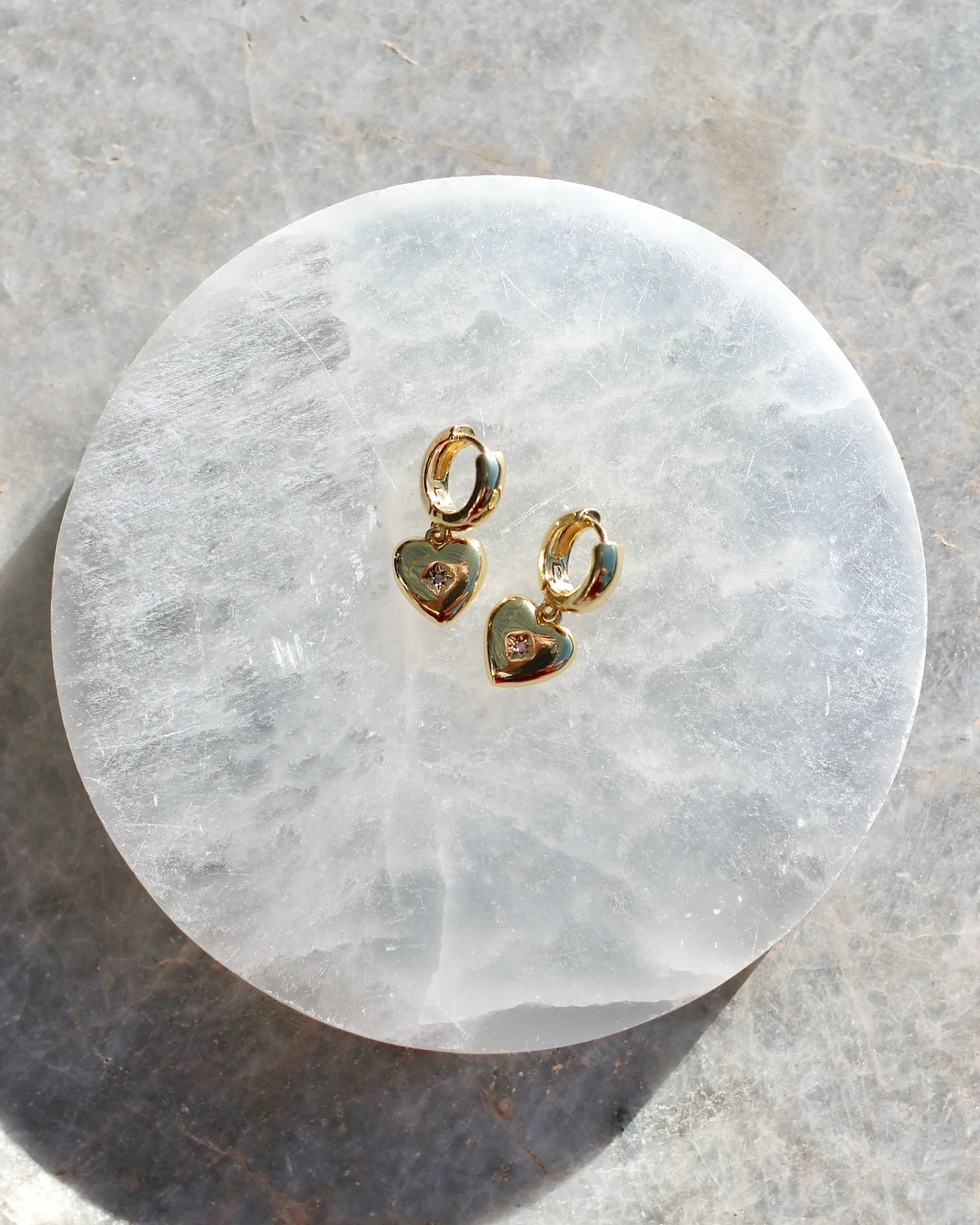 gemma earrings in gold