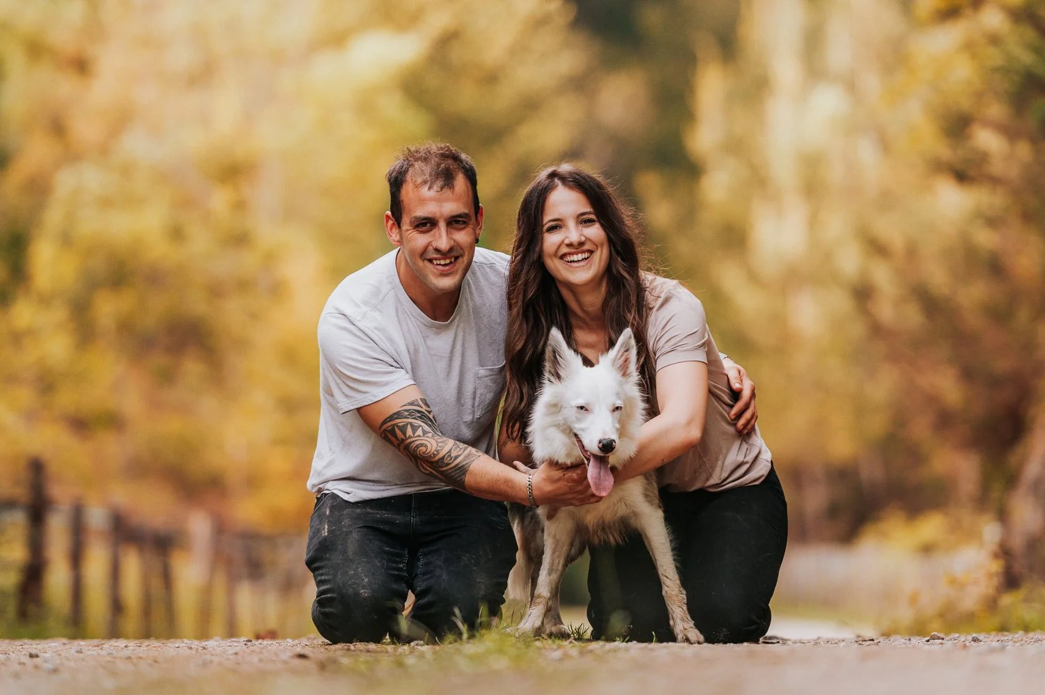 Retrato preboda con perro