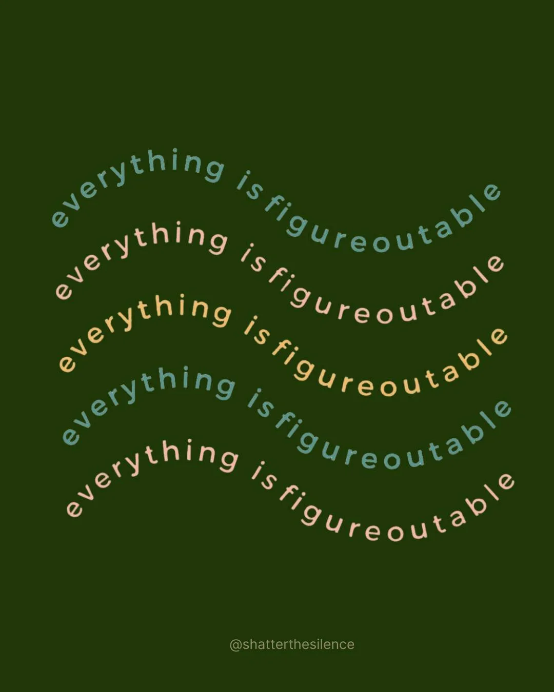 On this #WorldMentalHealthDay, here&rsquo;s a gentle reminder: everything is figureoutable.

Life can feel heavy, overwhelming, and uncertain but hope, healing, and support are always within reach. You don&rsquo;t need to have all the answers today. 