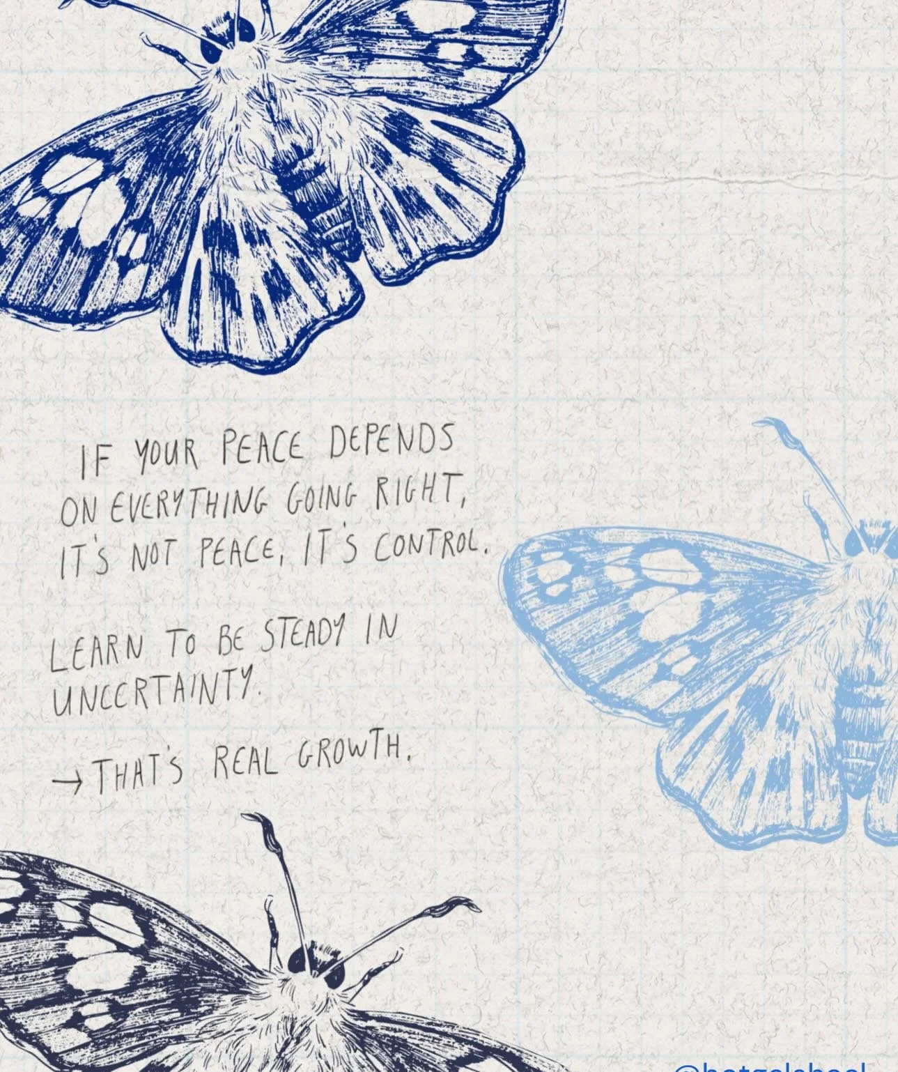 &ldquo;If your peace depends on everything going right, it&rsquo;s not peace, it&rsquo;s control.&rdquo;

Real peace is staying grounded even when life feels uncertain. 

Not because everything is perfect, but because you trust yourself to handle wha