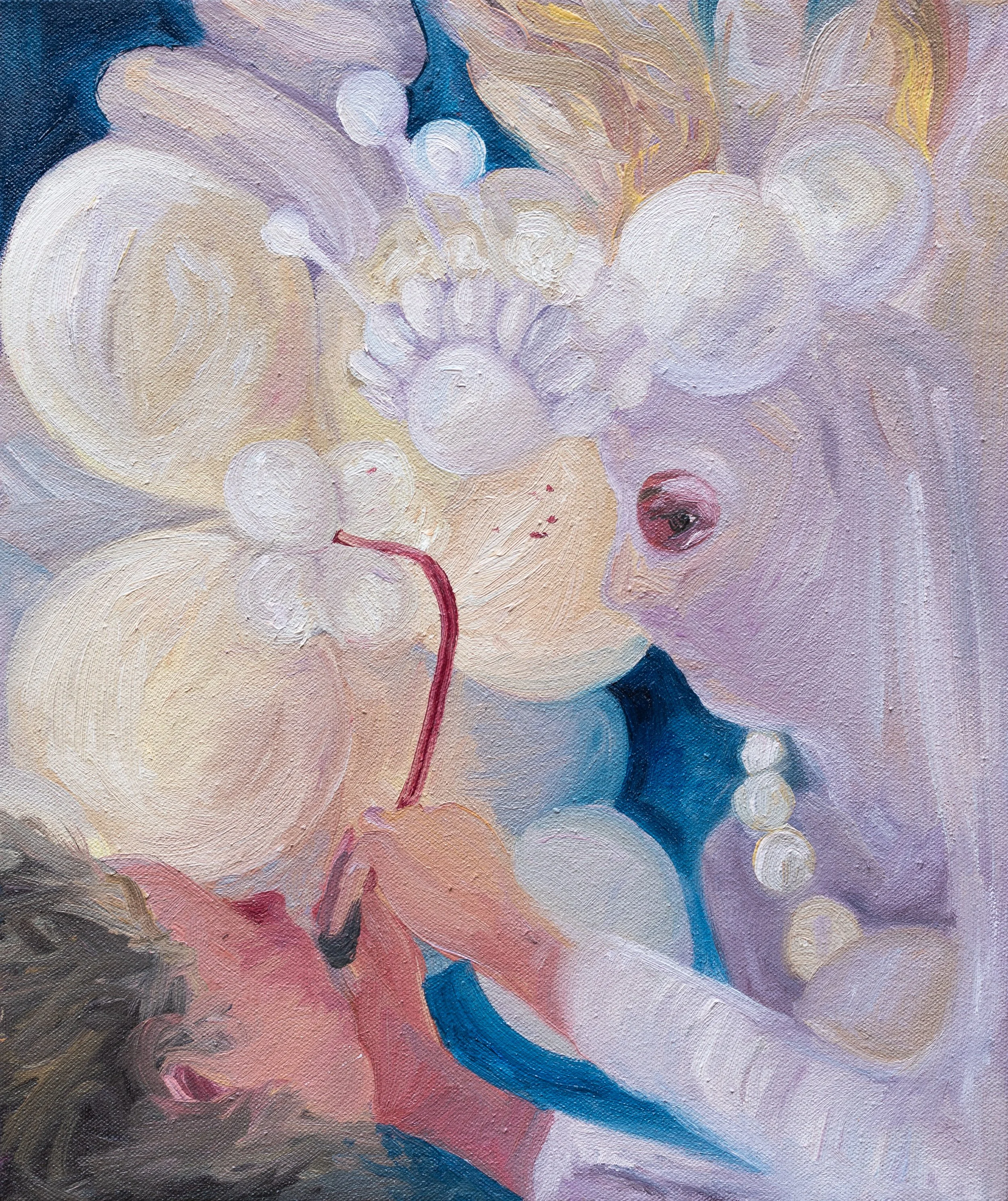 Wine Pig, 2025, Oil on Canvas, 11'' x 13'