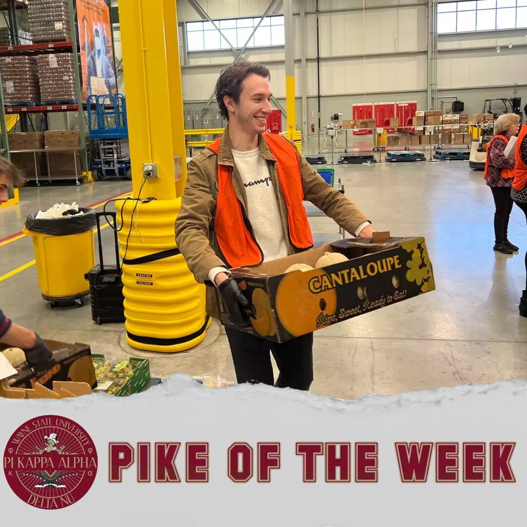 This weeks Pike of the week is Jacob Eickhoff! Jacob has served as our chapter&rsquo;s community service chairman this past year. His biggest priority is finding opportunities for our brothers to volunteer. Due to his efforts, our brothers have been 