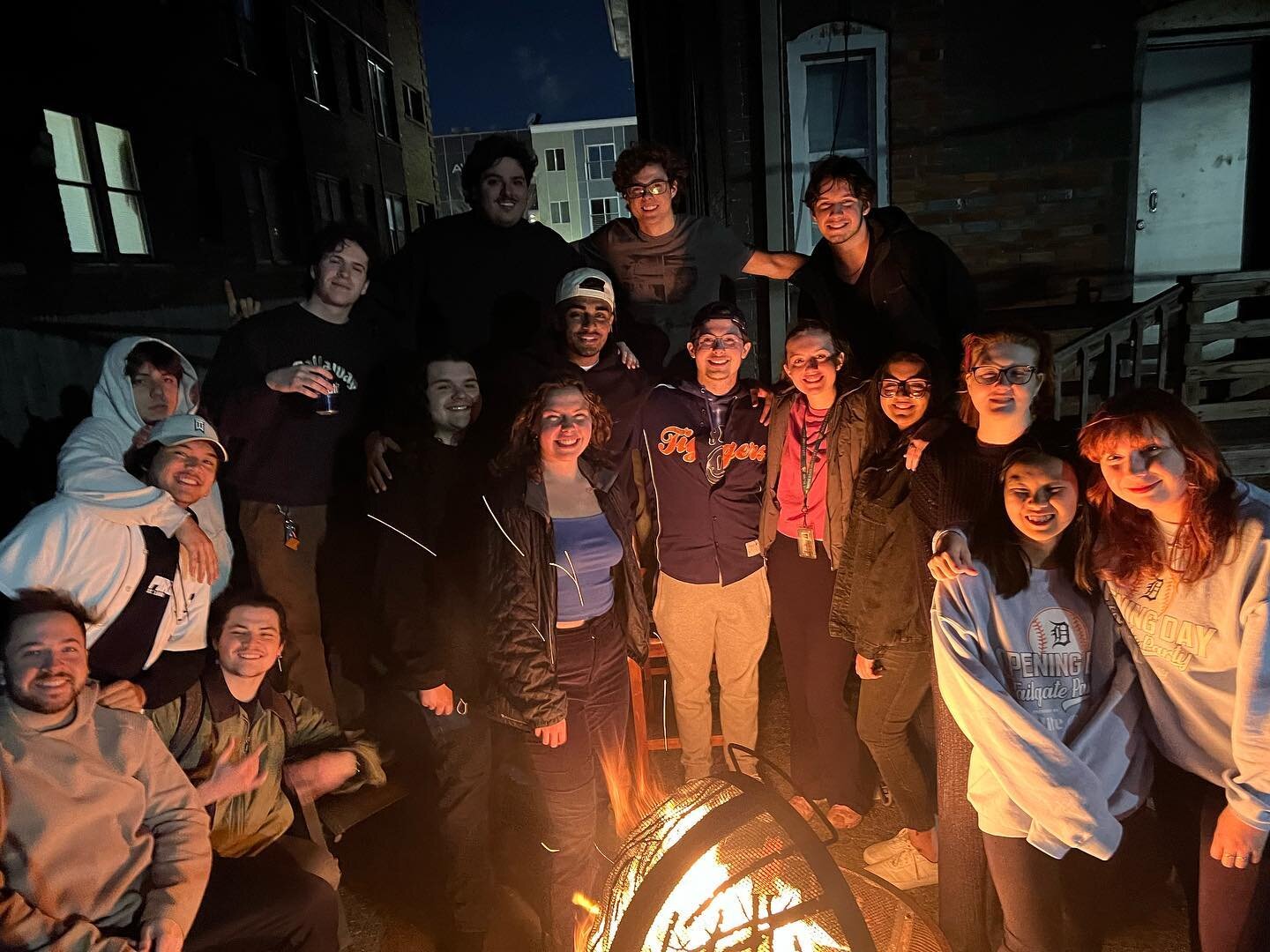 Our brothers had a great time enjoying a beautiful night with a nice bonfire and making s&rsquo;mores with the ladies of @aephiwsu!