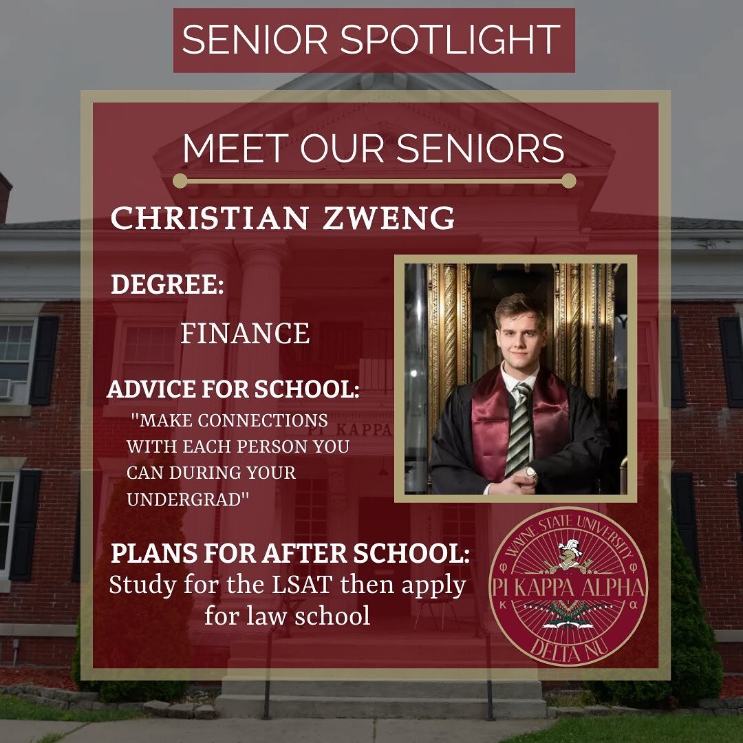 Meet Chris! Chris joined Pi Kappa Alpha in the Winter of 2021 because he wanted to become more engaged with on campus student organizations. One of Chris&rsquo;s favorite memories during his time in Pi Kappa Alpha was attending a tigers game with ove