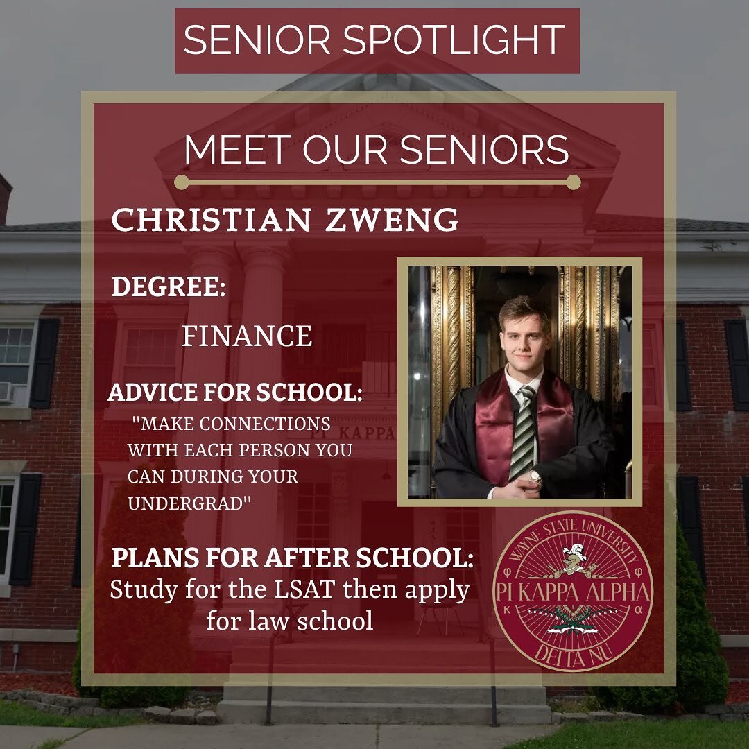 Meet Chris! Chris joined Pi Kappa Alpha in the Winter of 2021 because he wanted to become more engaged with on campus student organizations. One of Chris’s favorite memories during his time in Pi Kappa Alpha was attending a tigers game with ove