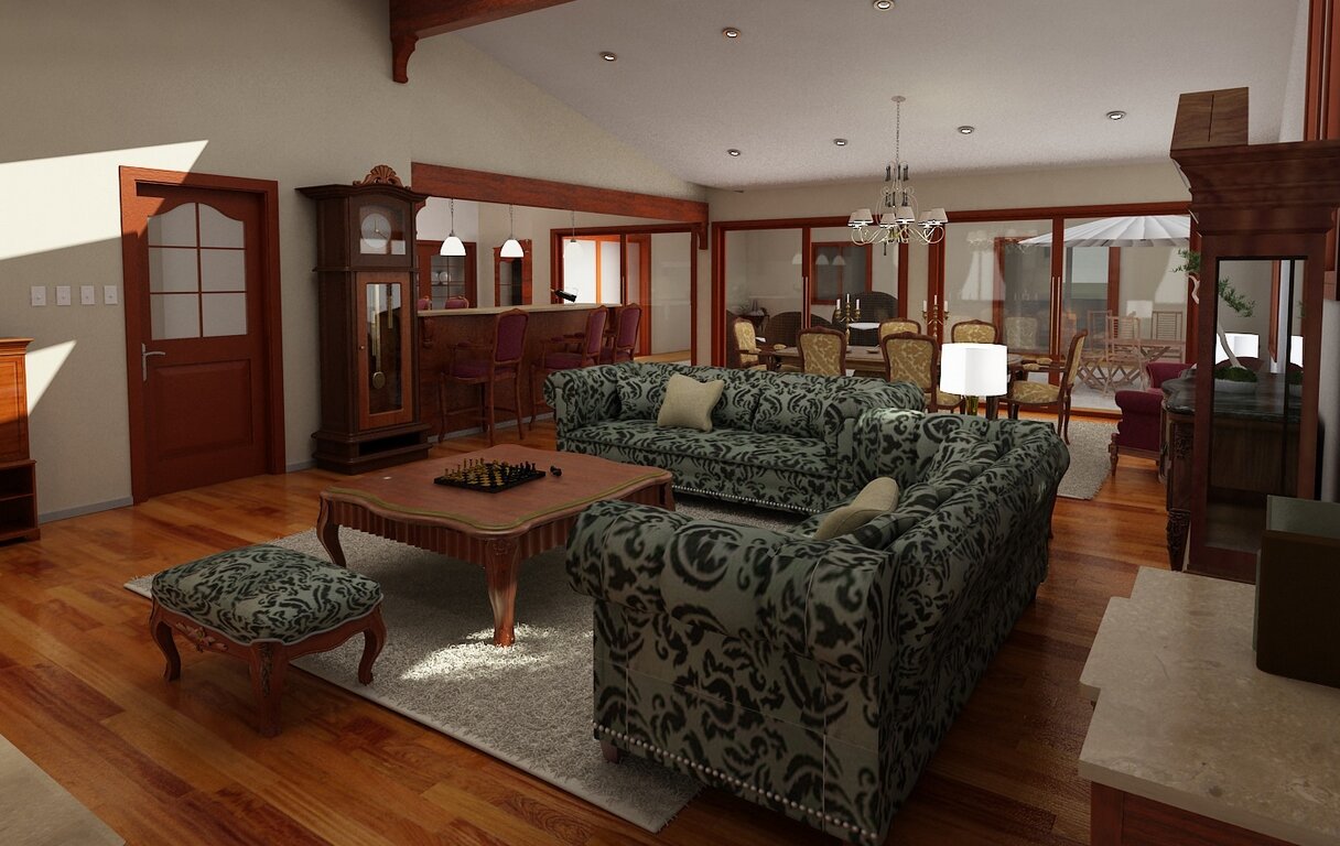Living Room 3D Rendering & Visualization