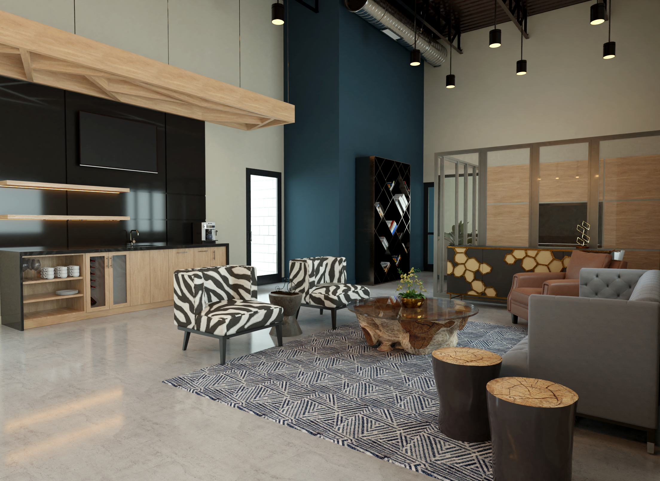 Living Room 3D Rendering & Visualization