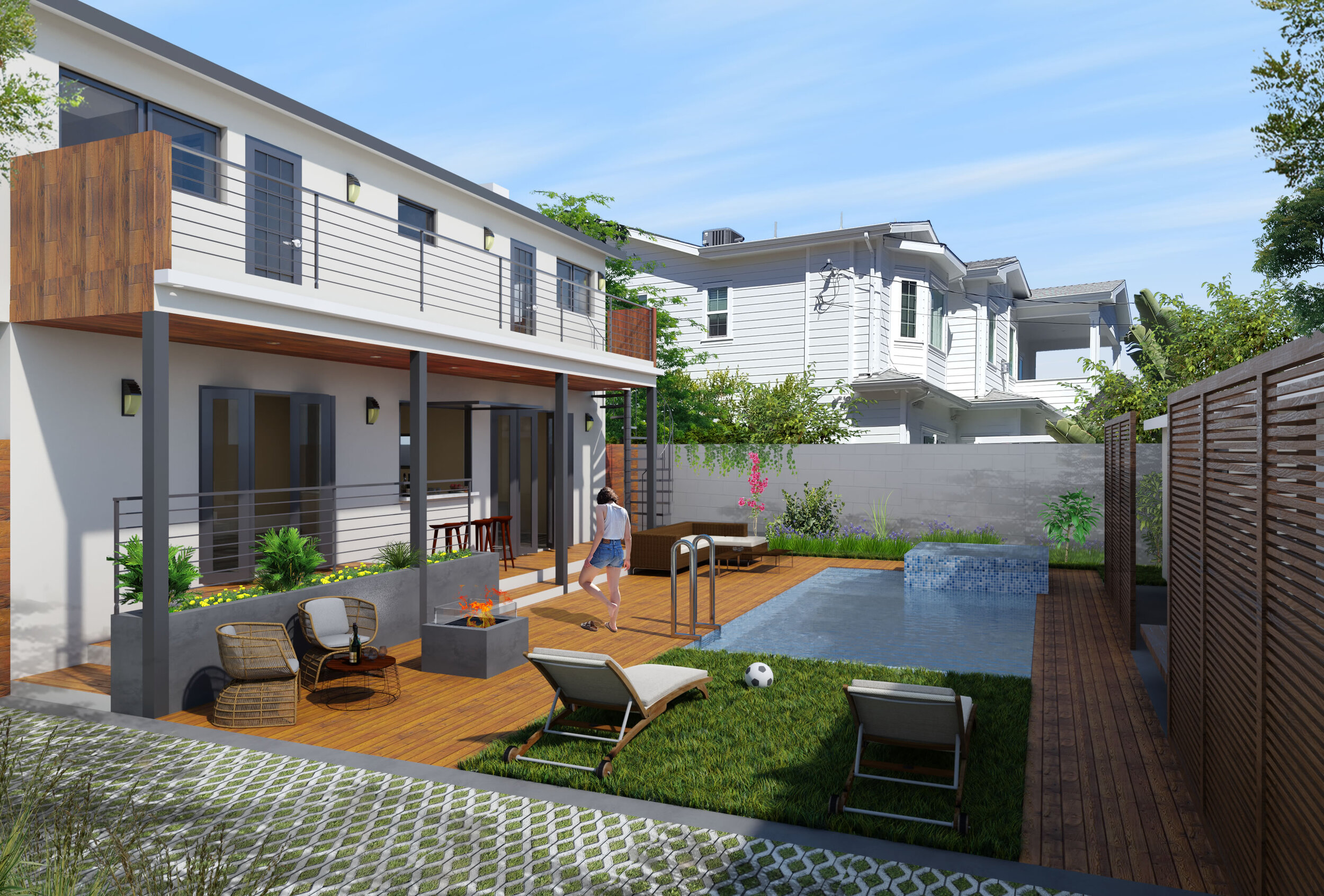 Backyard 3D Rendering & Visualization