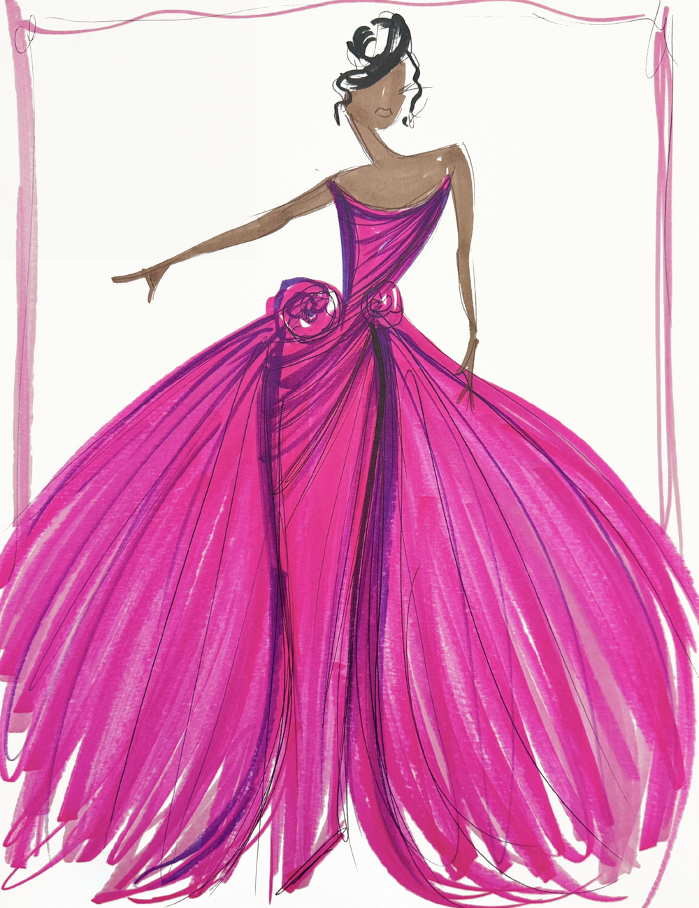 strapless open back dress Christian Dior - Couture in Pink main image 1