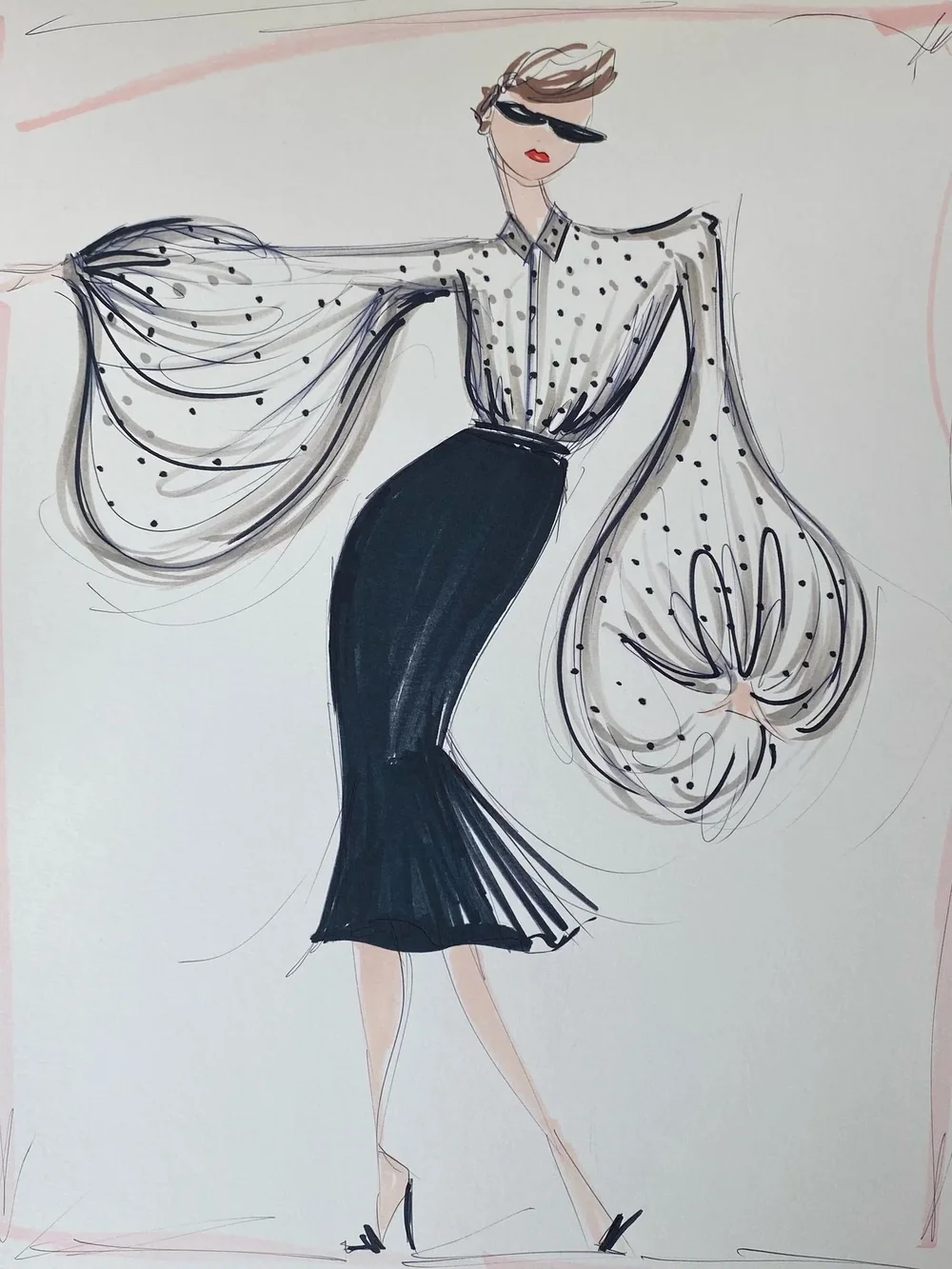 LADY GAGA" - SKETCH PRINT  SIRIANO INTERIORS