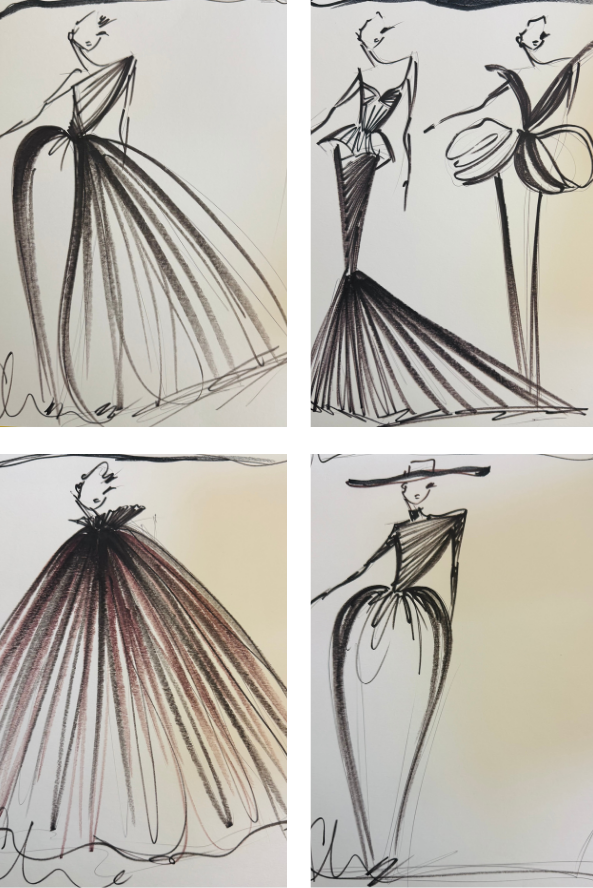 "The Evening Collection" (Set of Four) - ORIGINAL SKETCHES