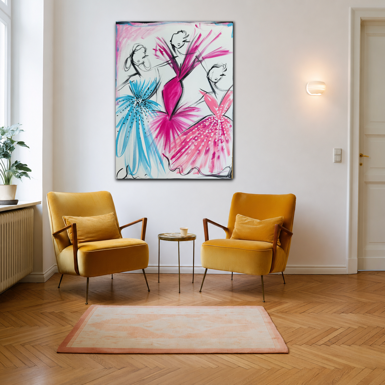 "THREE GALA GALS" - ORIGINAL PAINTING