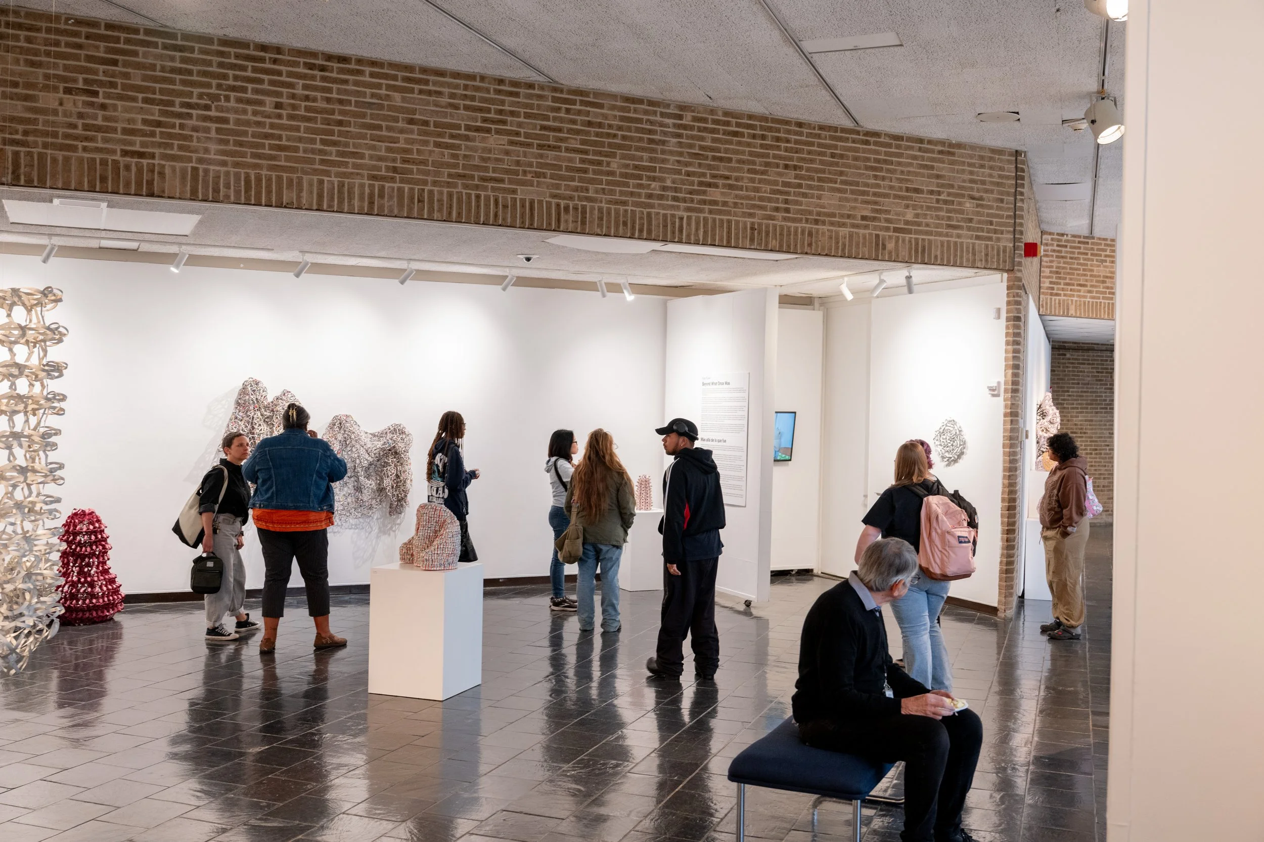 viewers looking at Kate Rusek artwork