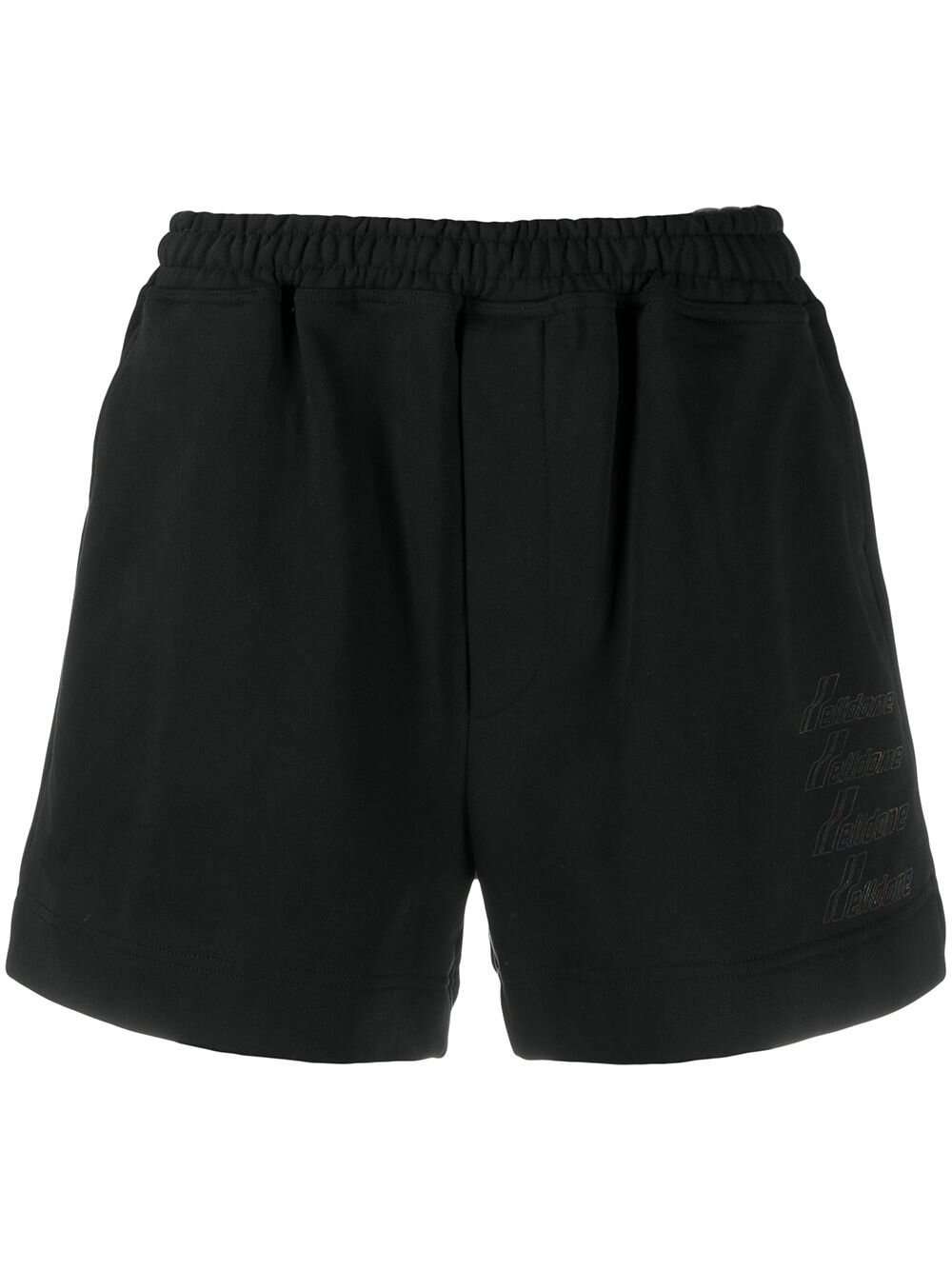 We11done Metallic Logo Jersey Shorts