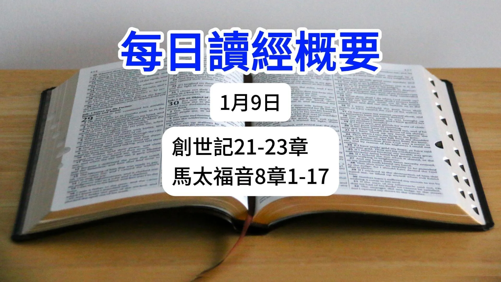 1月9日 讀經概要