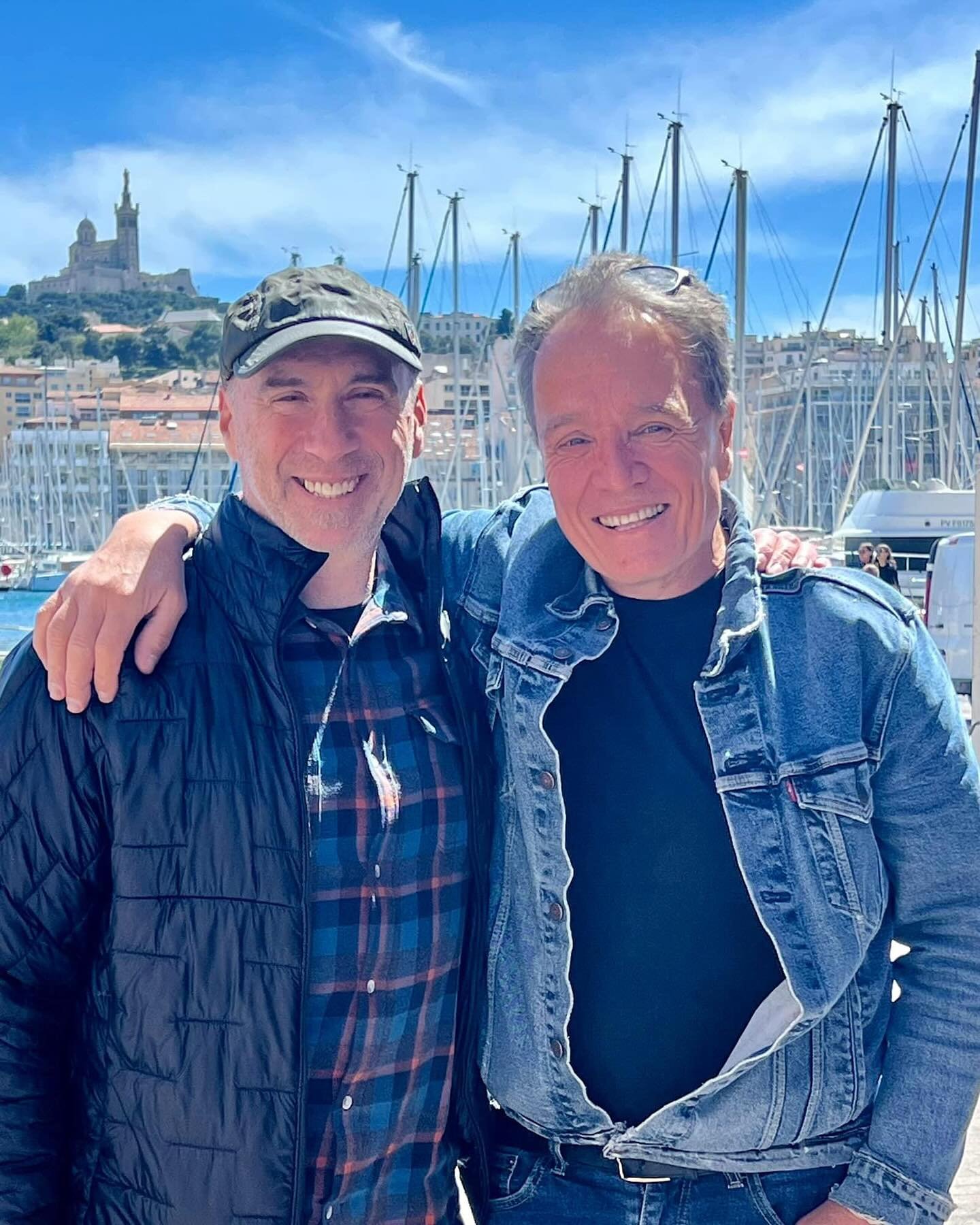 Last week in Marseille getting together with my dear, longtime friend Jimmy Daniel @jdanieldrums. It&rsquo;s been a long time since we&rsquo;ve seen each other and we picked up like we saw each other yesterday. ❤️ #friends #musicians #marseille #tbt