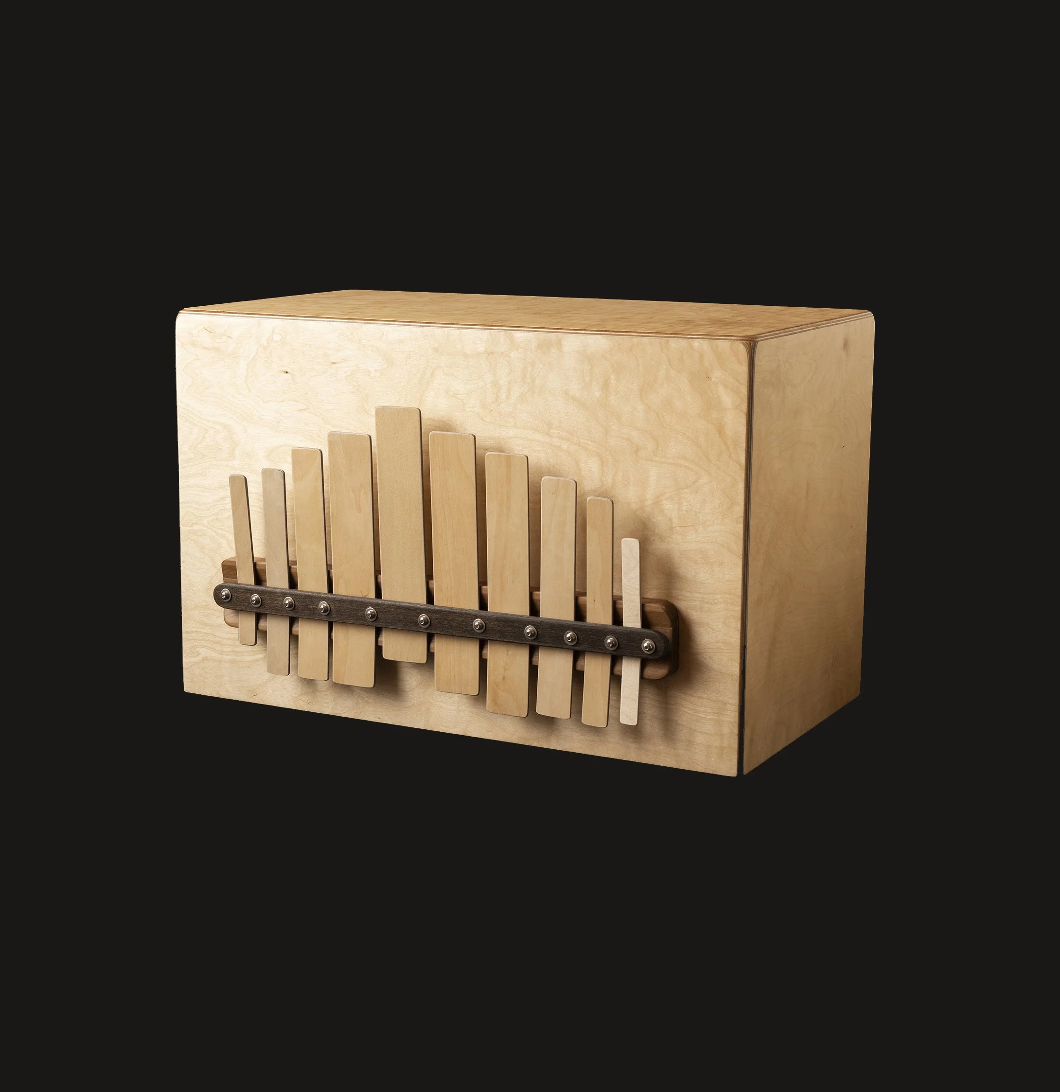 Bass Marimbula with five built in tuned drums