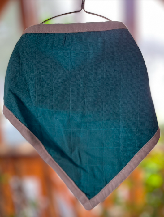 Bright Blue Muslin Bib