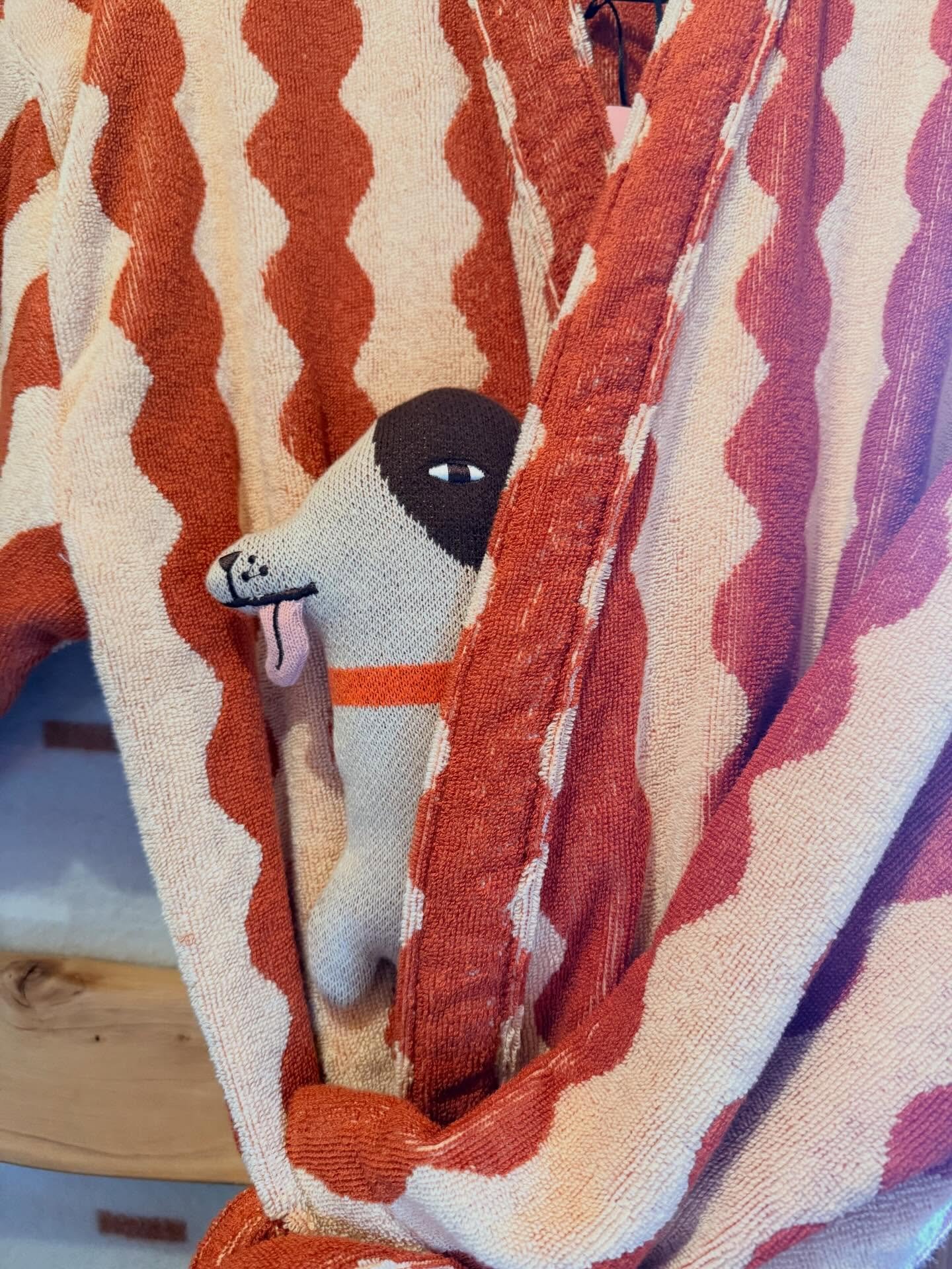 Snuggling up with your favorite pup is better with one of our cozy terry cloth robes.