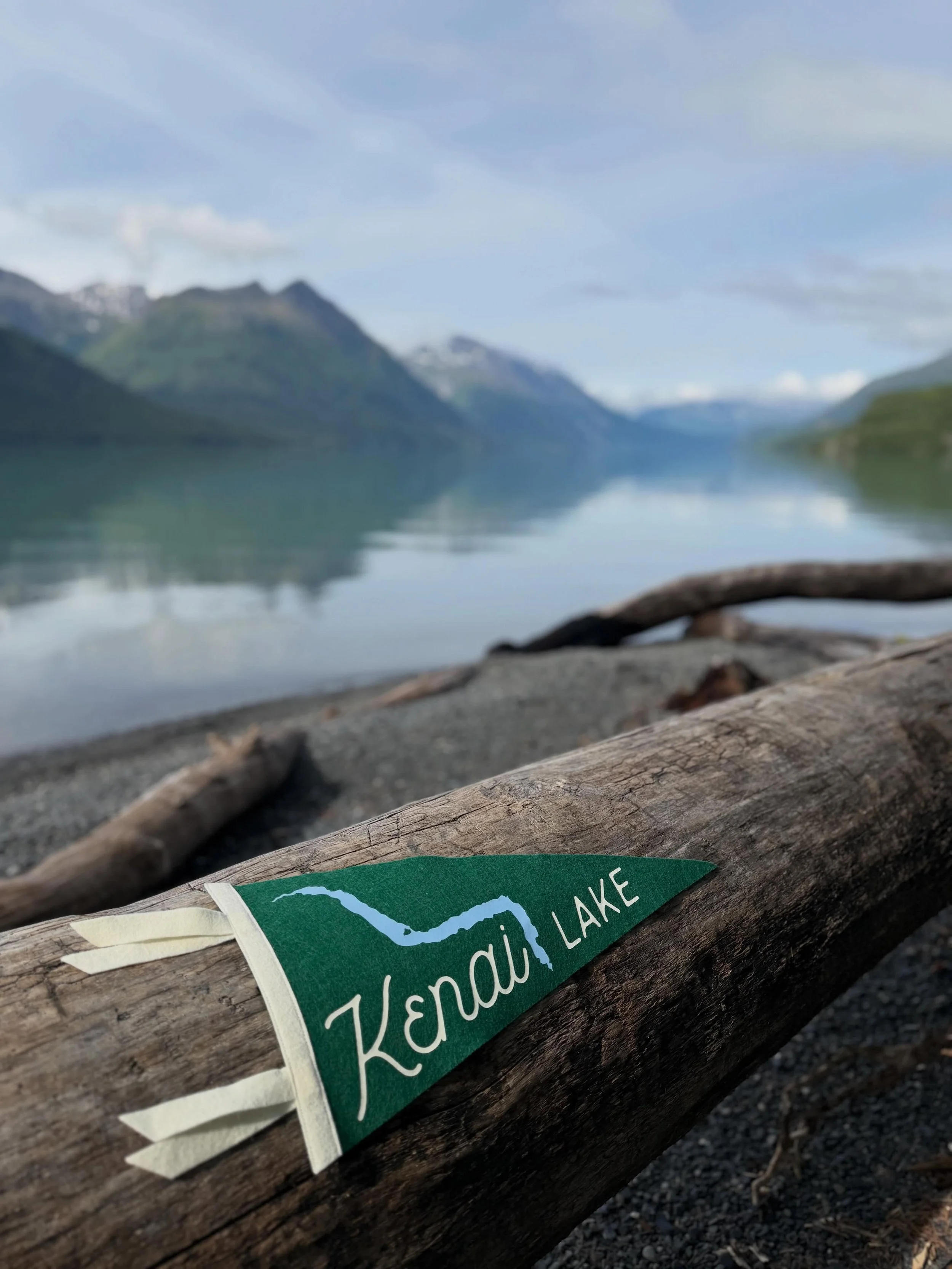 We&rsquo;re still out here enjoying this summer.  We started a little slow in AK this year but August just keeps on giving. 
We had so much fun making the Kenai Lake and Big Lake pennants this year. What else would you like to see on a pennant?