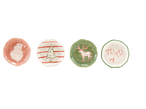 Holiday Stoneware Dishes with Wax Relief