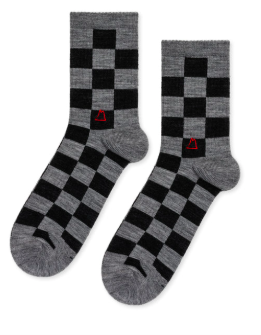 Checkered Athletic Wool Men's Crew