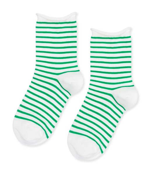Nautical Stripe Crew Green