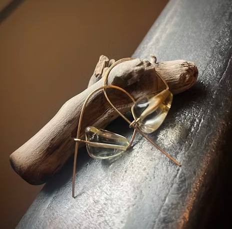 Brass Closed Back Citrine