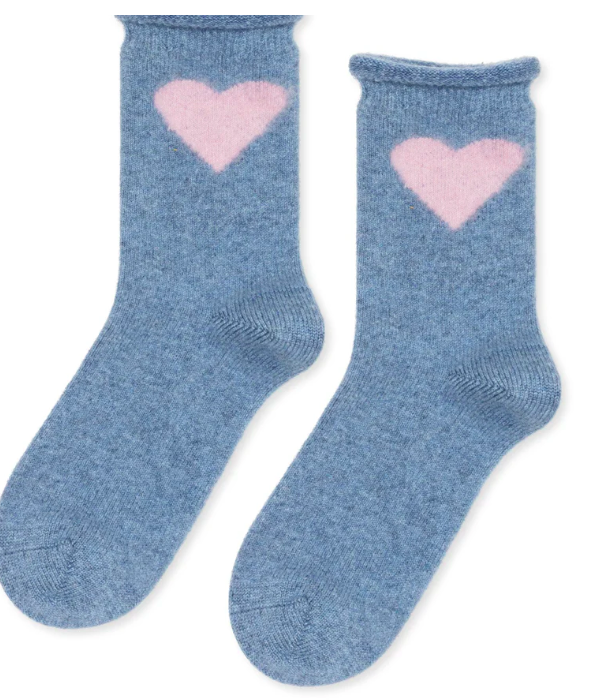 Italia Love Cashmere Crew in Denim