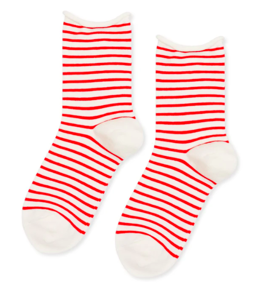 Nautical Stripe Crew Pink