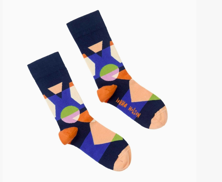 Kaleido Blue Socks