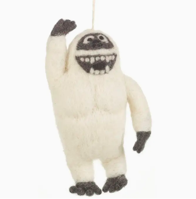 Handmade Felt Yeti Ornament