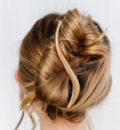 Slim Gold Alligator Claw Clip