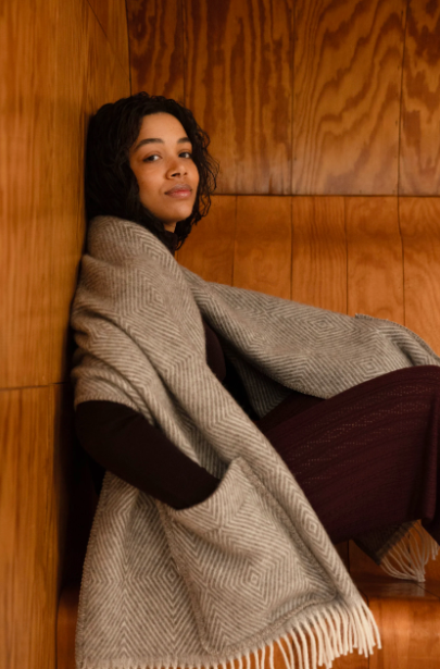 Maria Pocket Shawl in Fawn
