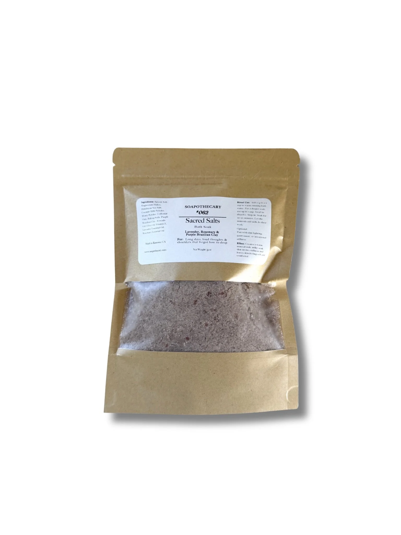 Sacred Salts Bath Soak Refillable Bag (Lavender & Rosemary)