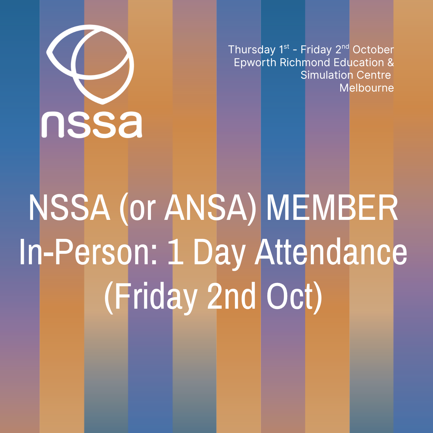 NSSA 2026 Workshop and Conference - One Day Attendance (Friday 2nd October)