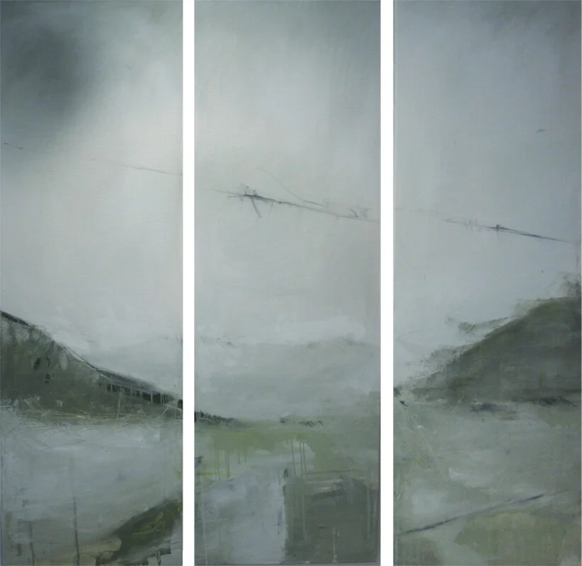 Huile sur toile. 3X. 50 x 150 cm