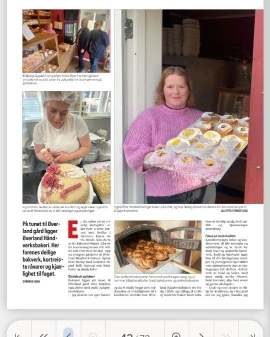 I Romsdals Budstikke sitt v&aring;rmagasin, kan dere lese om v&aring;rt lille H&aring;ndverksbakeri 🌞

Takk for bes&oslash;ke Synn&oslash;ve Haga 👋🌼