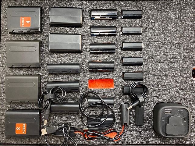 Had the chance to redo my battery case this week. Batteries for the cameras, monitors and lights I use. As well as their chargers. All housed nicely in @shadow_foam interior for my @peli_uk #peli1520 something deeply satisfying about a cut foam linin