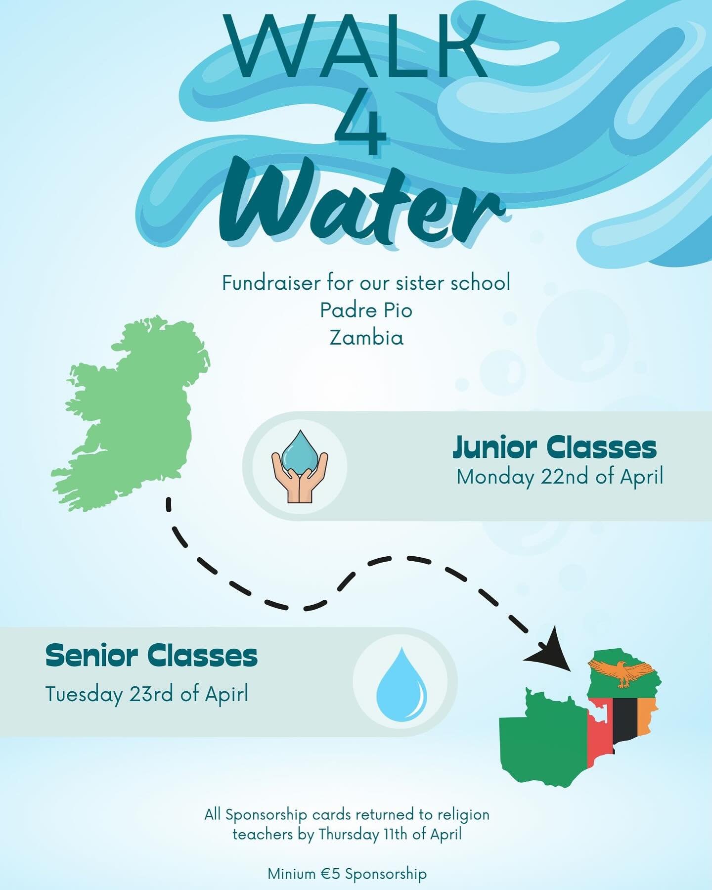 Exciting times ahead as we launch this years Walk for Water in aid of our sister school in Zambia! Excited to see how we get on over the coming weeks!