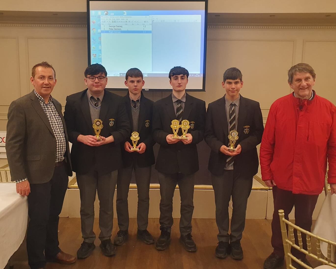 A massive congratulations to our A Team who have won the CheckMate Irish Chess Finals today in Nenagh! 🏆 Well done Kyle Murphy, Hubert Machowski, George Feeney &amp; Declan Clancy! 👏 Another huge congratulations also to George Feeney who won overal