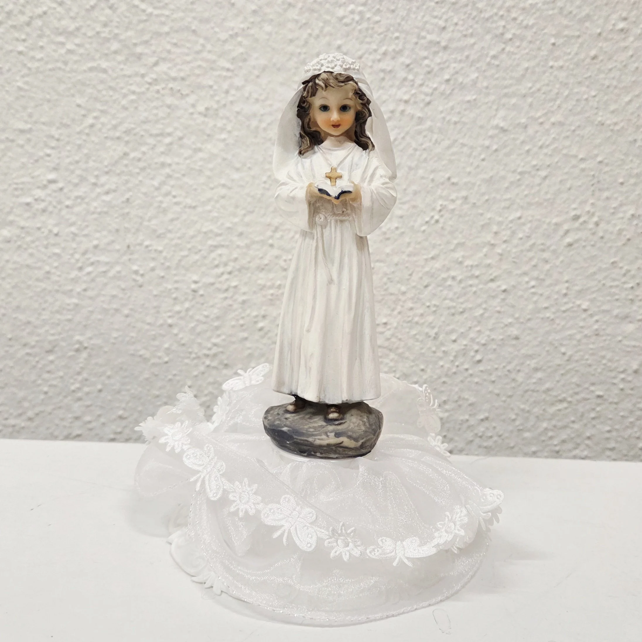 Tortenfigur Heilige Kommunion Mädchen mit Buch